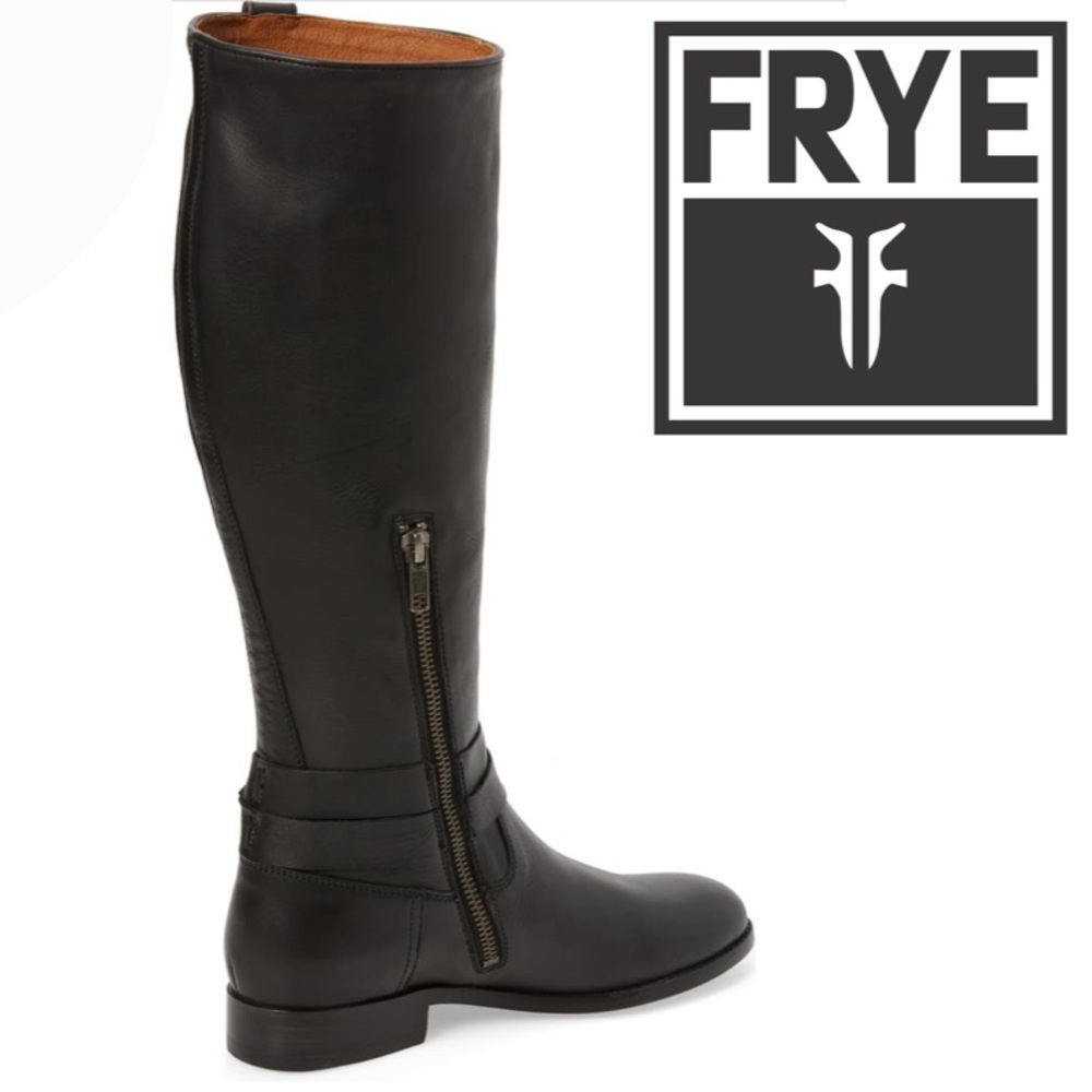 NWT Frye Melissa Knotted Tall Leather Riding Boot - Picture 3 of 12